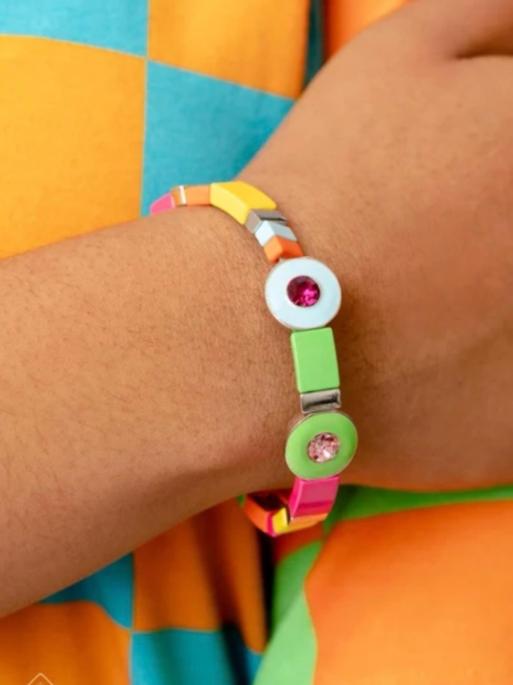 Colorblock Cameo - multi - Paparazzi bracelet
